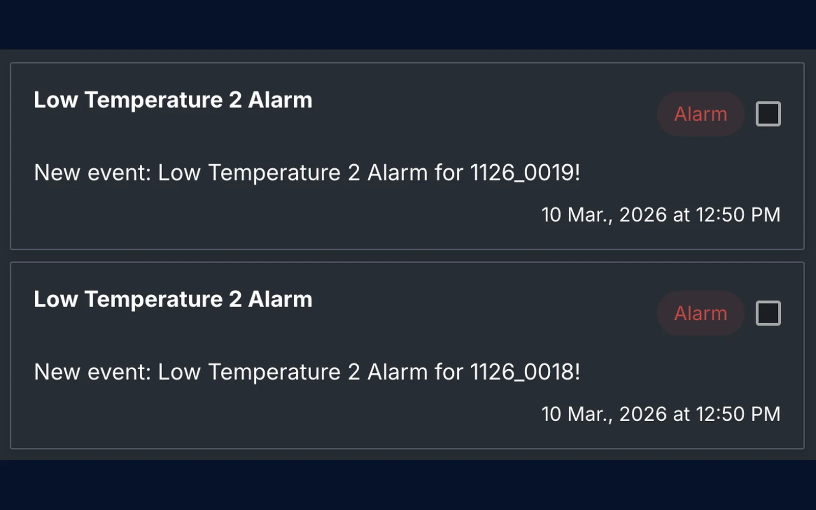 FoodSafe Cloud: real-time temperature alarm notifications