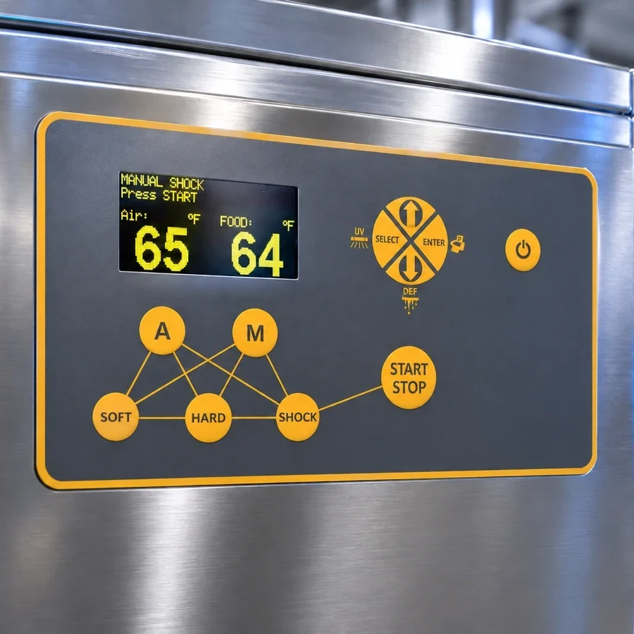 Blast chiller control panel